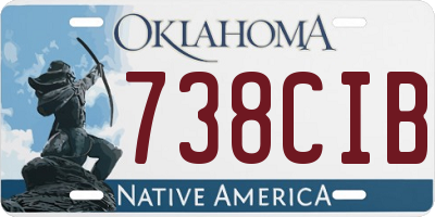OK license plate 738CIB