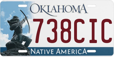 OK license plate 738CIC