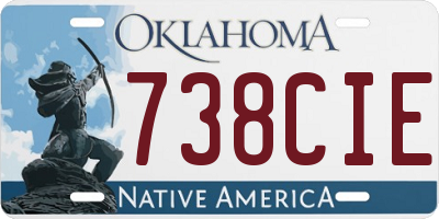OK license plate 738CIE