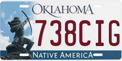 OK license plate 738CIG