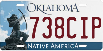 OK license plate 738CIP