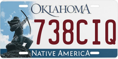 OK license plate 738CIQ