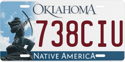OK license plate 738CIU