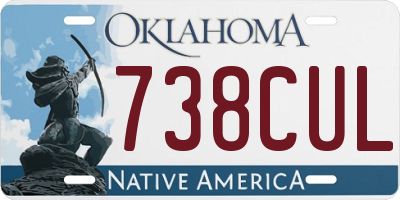 OK license plate 738CUL