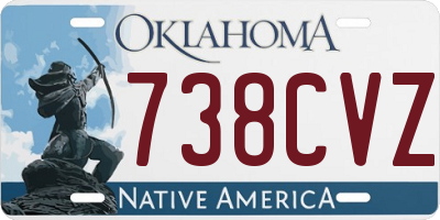 OK license plate 738CVZ