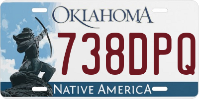OK license plate 738DPQ