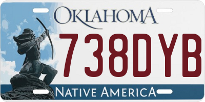 OK license plate 738DYB