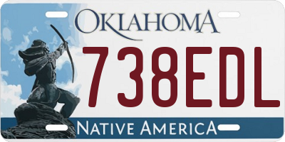 OK license plate 738EDL