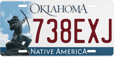 OK license plate 738EXJ