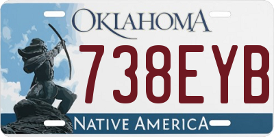 OK license plate 738EYB