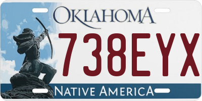 OK license plate 738EYX