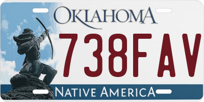 OK license plate 738FAV