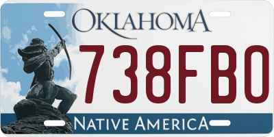 OK license plate 738FBO
