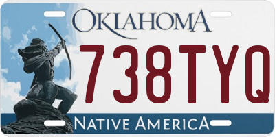 OK license plate 738TYQ