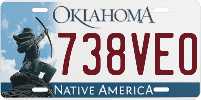 OK license plate 738VEO