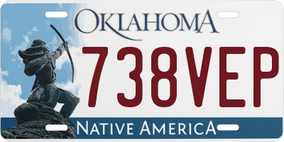 OK license plate 738VEP