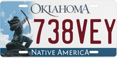 OK license plate 738VEY