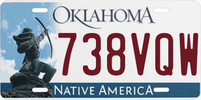 OK license plate 738VQW