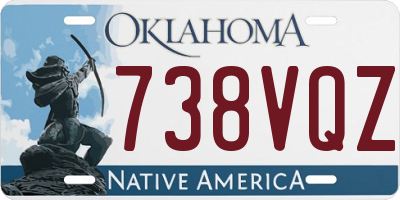 OK license plate 738VQZ