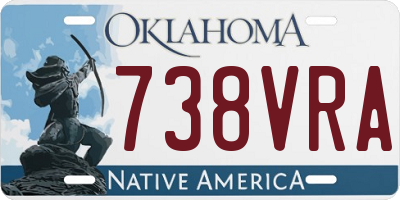 OK license plate 738VRA