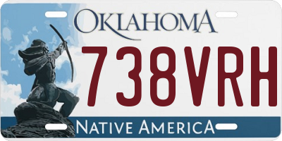 OK license plate 738VRH