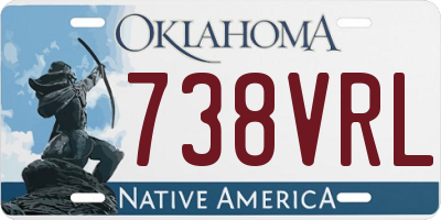 OK license plate 738VRL