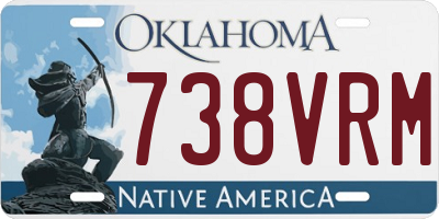 OK license plate 738VRM