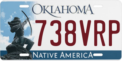 OK license plate 738VRP