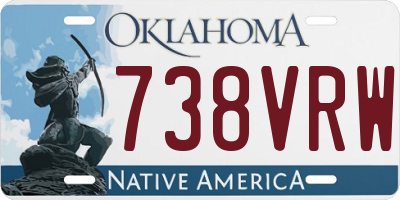OK license plate 738VRW