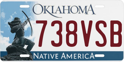 OK license plate 738VSB
