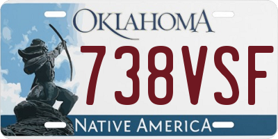 OK license plate 738VSF