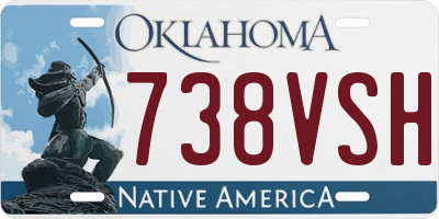 OK license plate 738VSH