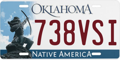 OK license plate 738VSI