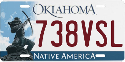 OK license plate 738VSL