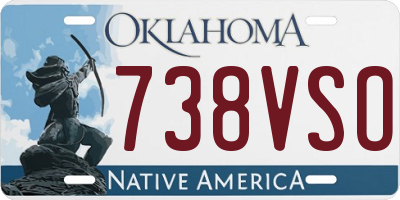 OK license plate 738VSO