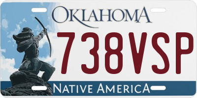 OK license plate 738VSP