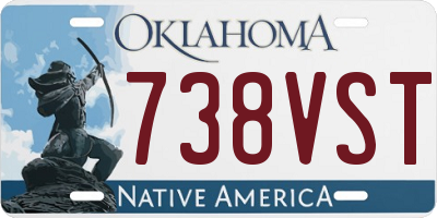 OK license plate 738VST