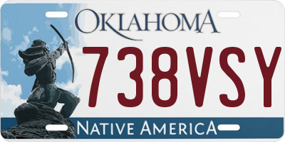 OK license plate 738VSY