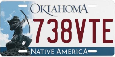 OK license plate 738VTE