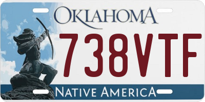 OK license plate 738VTF