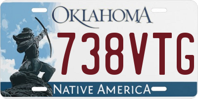 OK license plate 738VTG