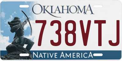 OK license plate 738VTJ