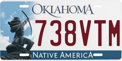 OK license plate 738VTM