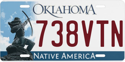 OK license plate 738VTN