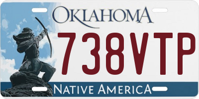 OK license plate 738VTP