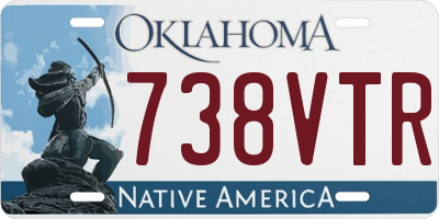 OK license plate 738VTR