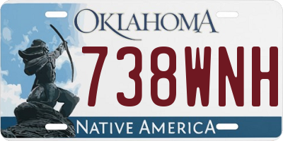 OK license plate 738WNH