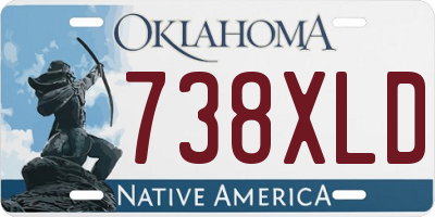 OK license plate 738XLD