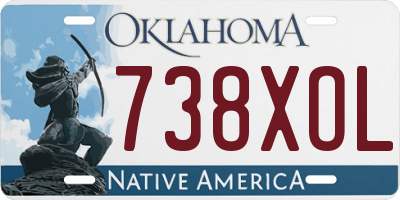 OK license plate 738XOL