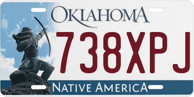 OK license plate 738XPJ